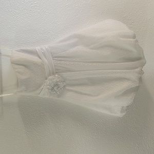 Galina | Super white 🤍 strapless lace dress size 6 bubble skirt